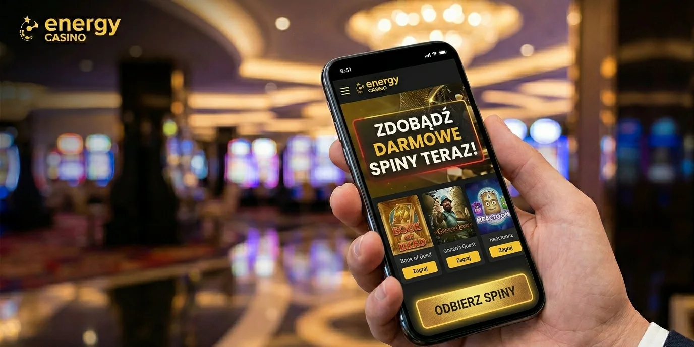 Promocja darmowych spinów w aplikacji mobilnej Energy casino